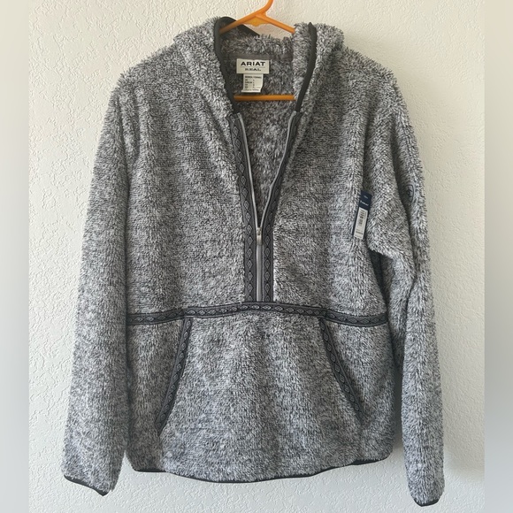Ariat Lurex Berber 1/2 Zip Hoodie. Womens L - Picture 3 of 4
